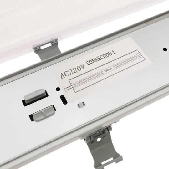 Tela impermeável para tubo LED 1 x 600 mm com conexão em uma extremidade IP65 T8 G13