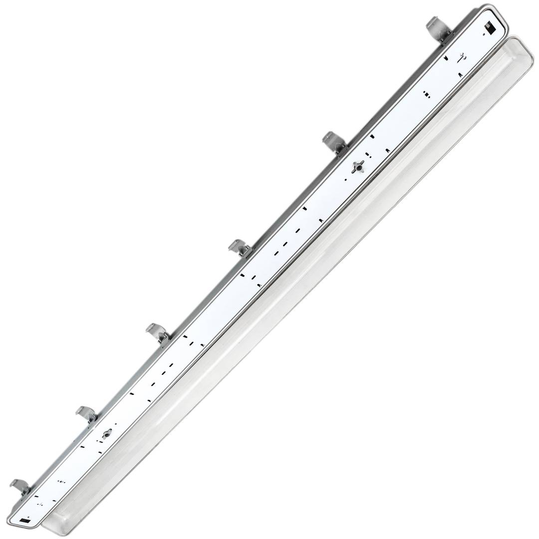 Ecran étanche pour tube LED 1 x 1500 mm avec raccordement à une extrémité IP65 T8 G13