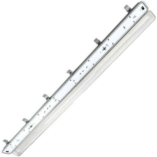 Ecran étanche pour tube LED 1 x 1500 mm avec raccordement à une extrémité IP65 T8 G13