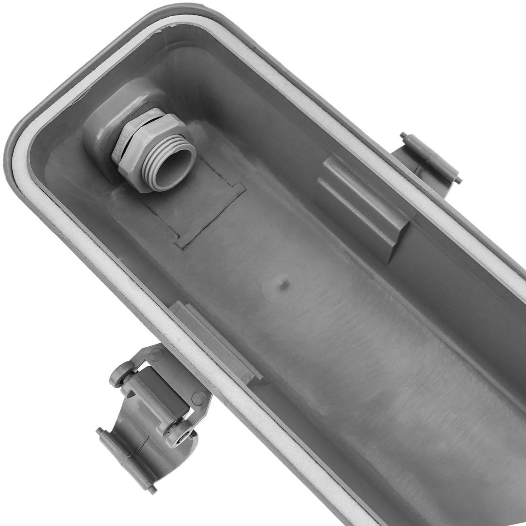 Ecran étanche pour tube LED 1 x 1500 mm avec raccordement à une extrémité IP65 T8 G13