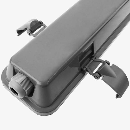 Ecran étanche pour tube LED 1 x 1500 mm avec raccordement à une extrémité IP65 T8 G13