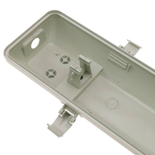 Waterproof screen for LED tube 2 x 1200 mm with connection on one end IP65 T8 G13