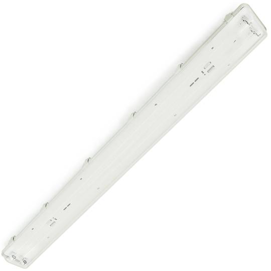 Wasserdichte Abschirmung für LED-Röhre 2 x 1500 mm mit Anschluss an einer Seite IP65 T8 G13
