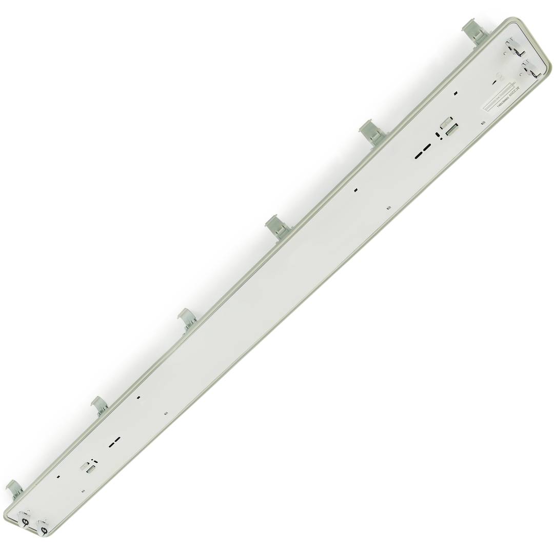 Wasserdichte Abschirmung für LED-Röhre 2 x 1500 mm mit Anschluss an einer Seite IP65 T8 G13