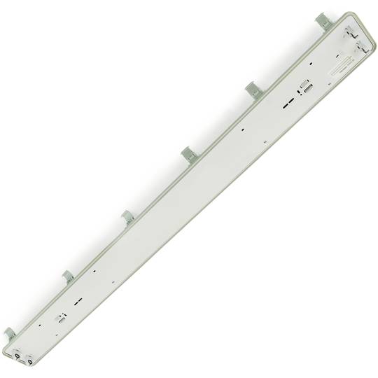 Wasserdichte Abschirmung für LED-Röhre 2 x 1500 mm mit Anschluss an einer Seite IP65 T8 G13