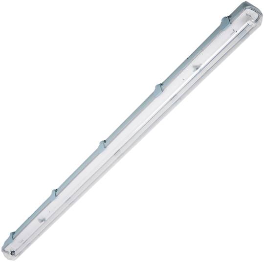 Ecran étanche pour tube LED 1 x 1200 mm avec raccordement à deux extrémités IP65 T8 G13