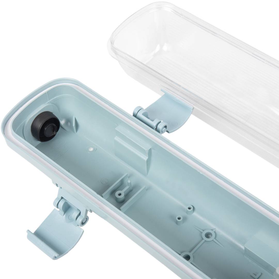 Ecran étanche pour tube LED 1 x 1200 mm avec raccordement à deux extrémités IP65 T8 G13
