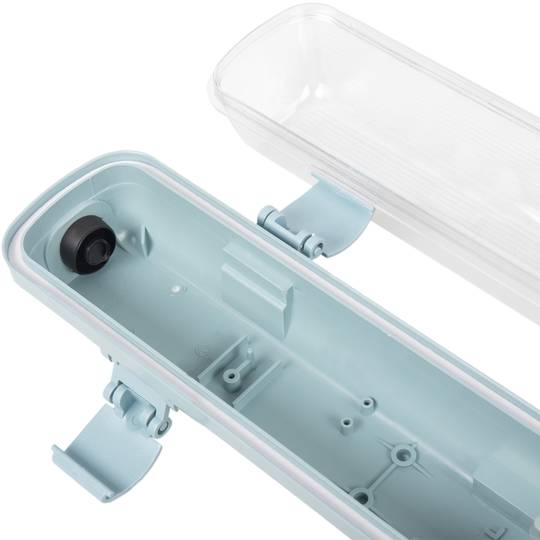 Ecran étanche pour tube LED 1 x 1200 mm avec raccordement à deux extrémités IP65 T8 G13