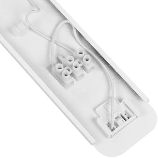 Ecran étanche pour tube LED 1 x 1200 mm avec raccordement à deux extrémités IP65 T8 G13