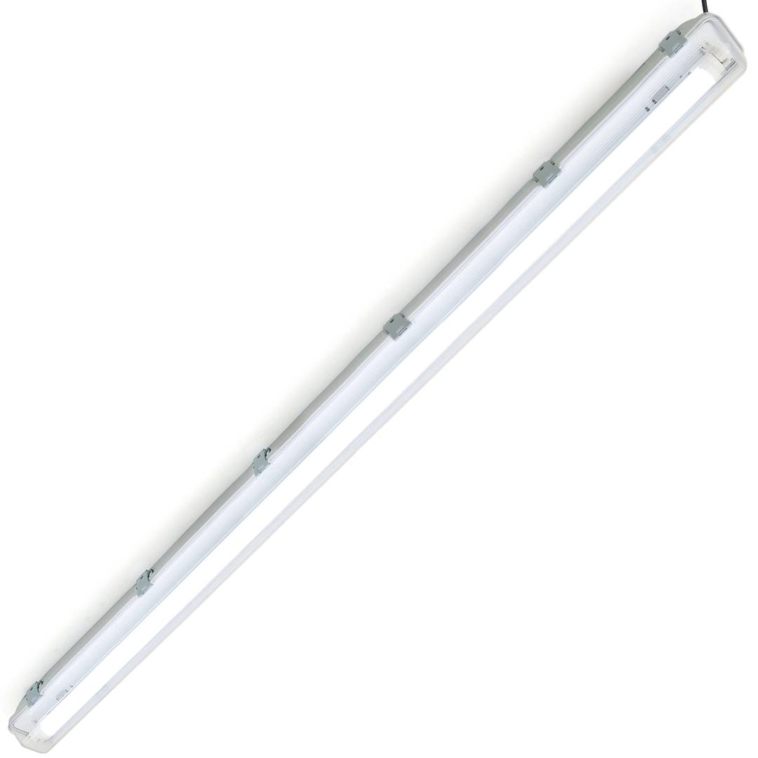 Wasserdichte Abschirmung für LED-Röhre 1 x 1500 mm mit zweiseitigem Anschluss IP65 T8 G13
