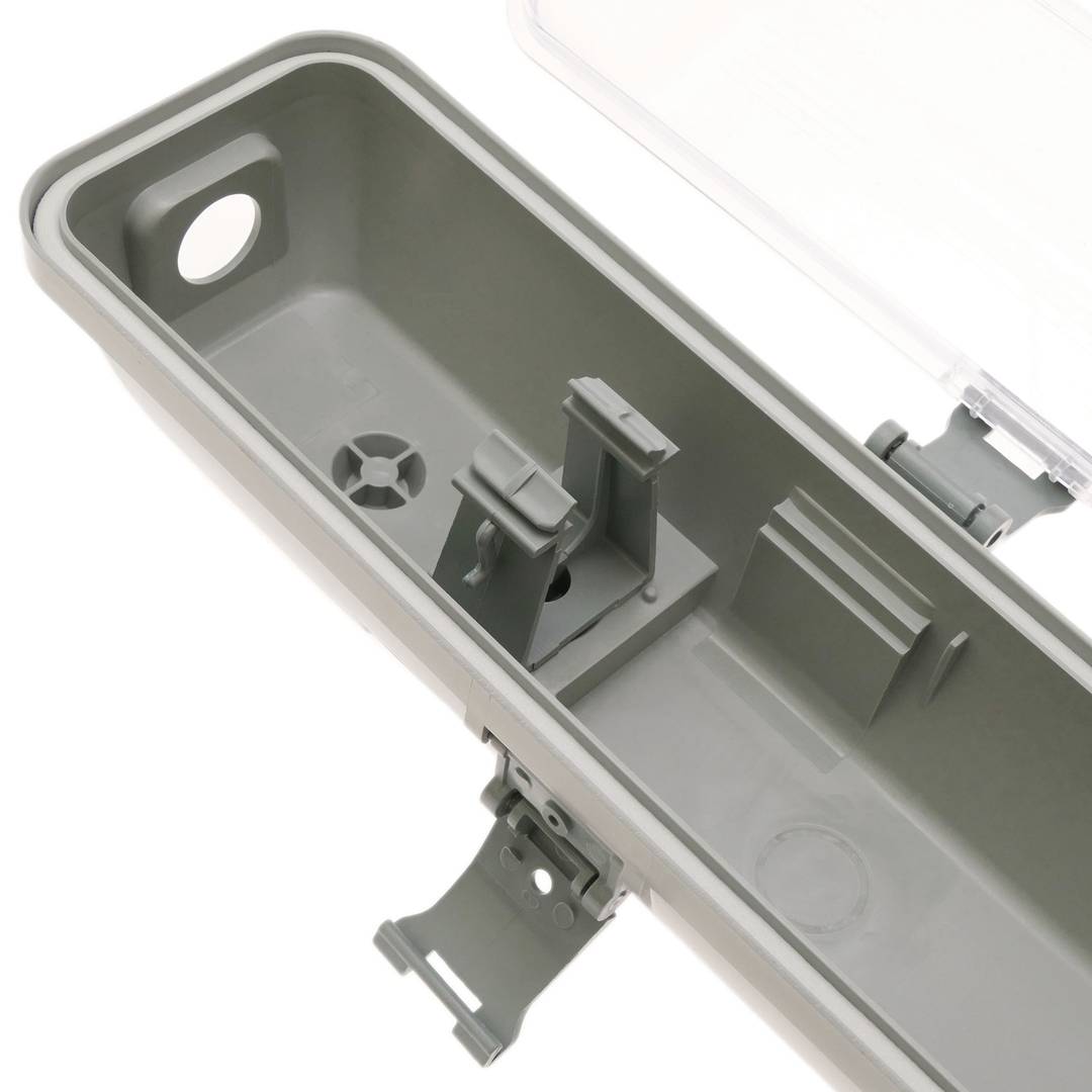 Wasserdichte Abschirmung für LED-Röhre 1 x 1500 mm mit zweiseitigem Anschluss IP65 T8 G13