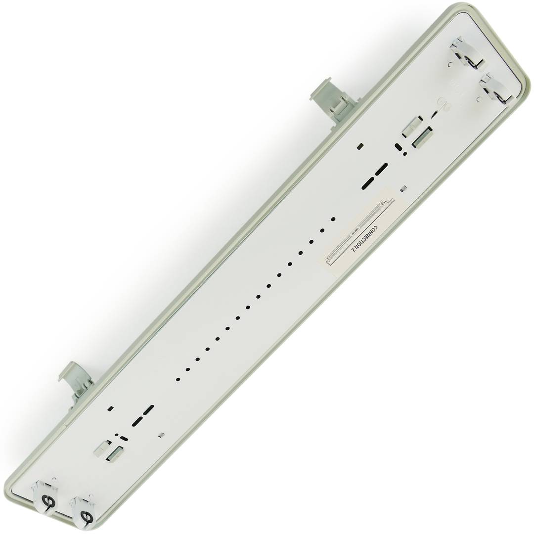 Schermo impermeabile per tubo LED 2 x 600 mm con connessione a due estremità IP65 T8 G13
