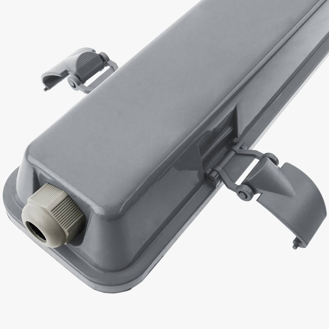 Pantalla estanca per a tub LED 2 x 1200 mm amb connexió en dos extrems IP65 T8 G13