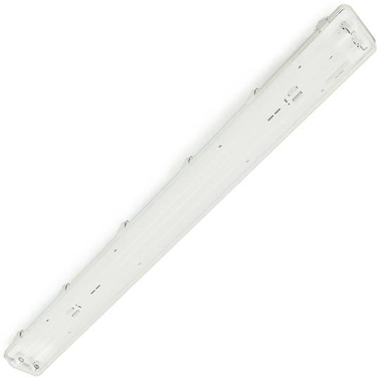 Wasserfester Schirm für LED-Röhre 2 x 1500 mm mit Anschluss an zwei Enden IP65 T8 G13