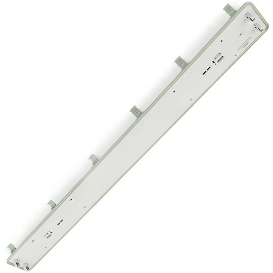 Wasserfester Schirm für LED-Röhre 2 x 1500 mm mit Anschluss an zwei Enden IP65 T8 G13