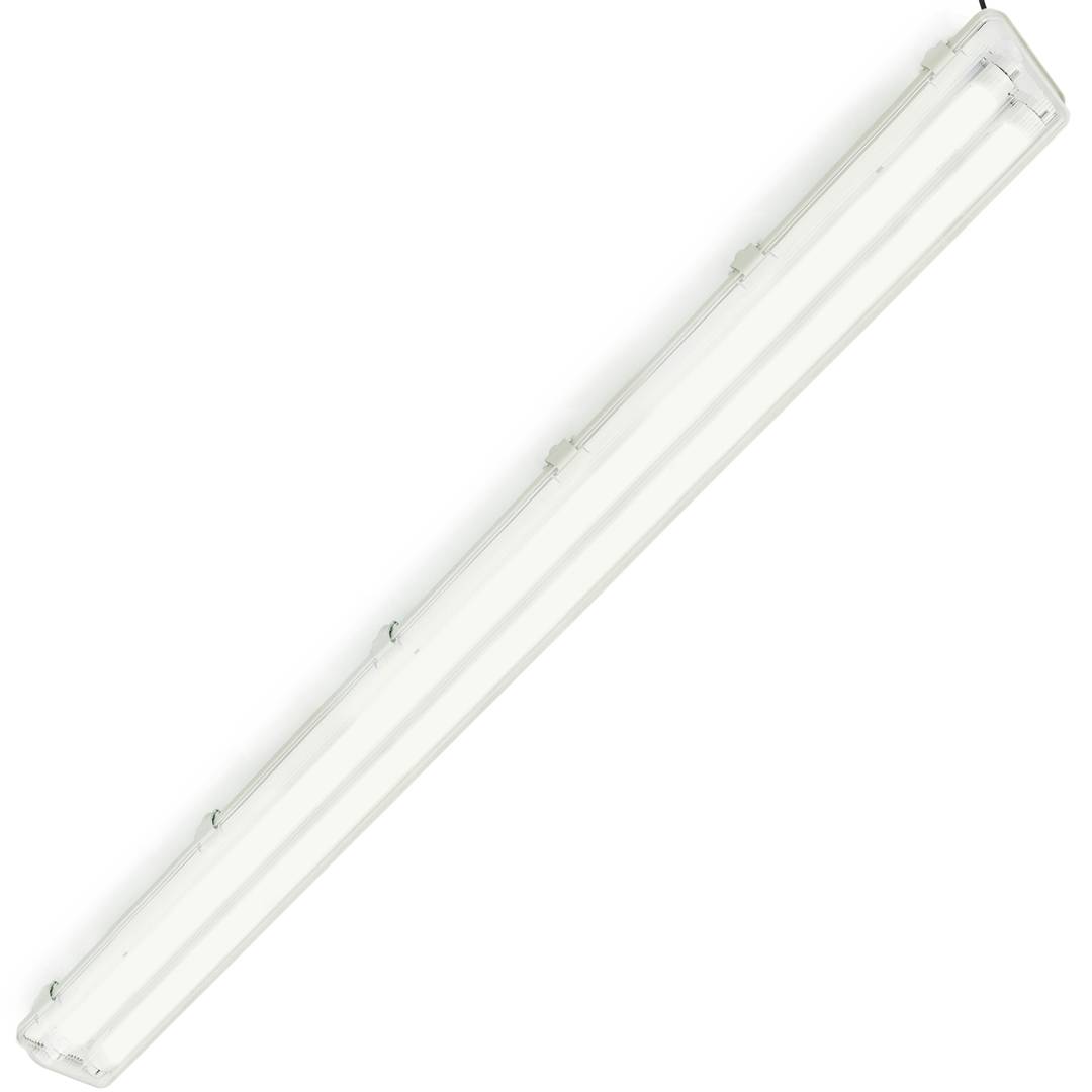 Wasserfester Schirm für LED-Röhre 2 x 1500 mm mit Anschluss an zwei Enden IP65 T8 G13