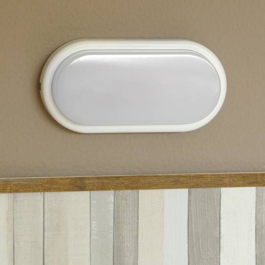 Kinkiet owalna lampa LED 220VAC IP65 8W 570 lumenów światło dzienne 6500K