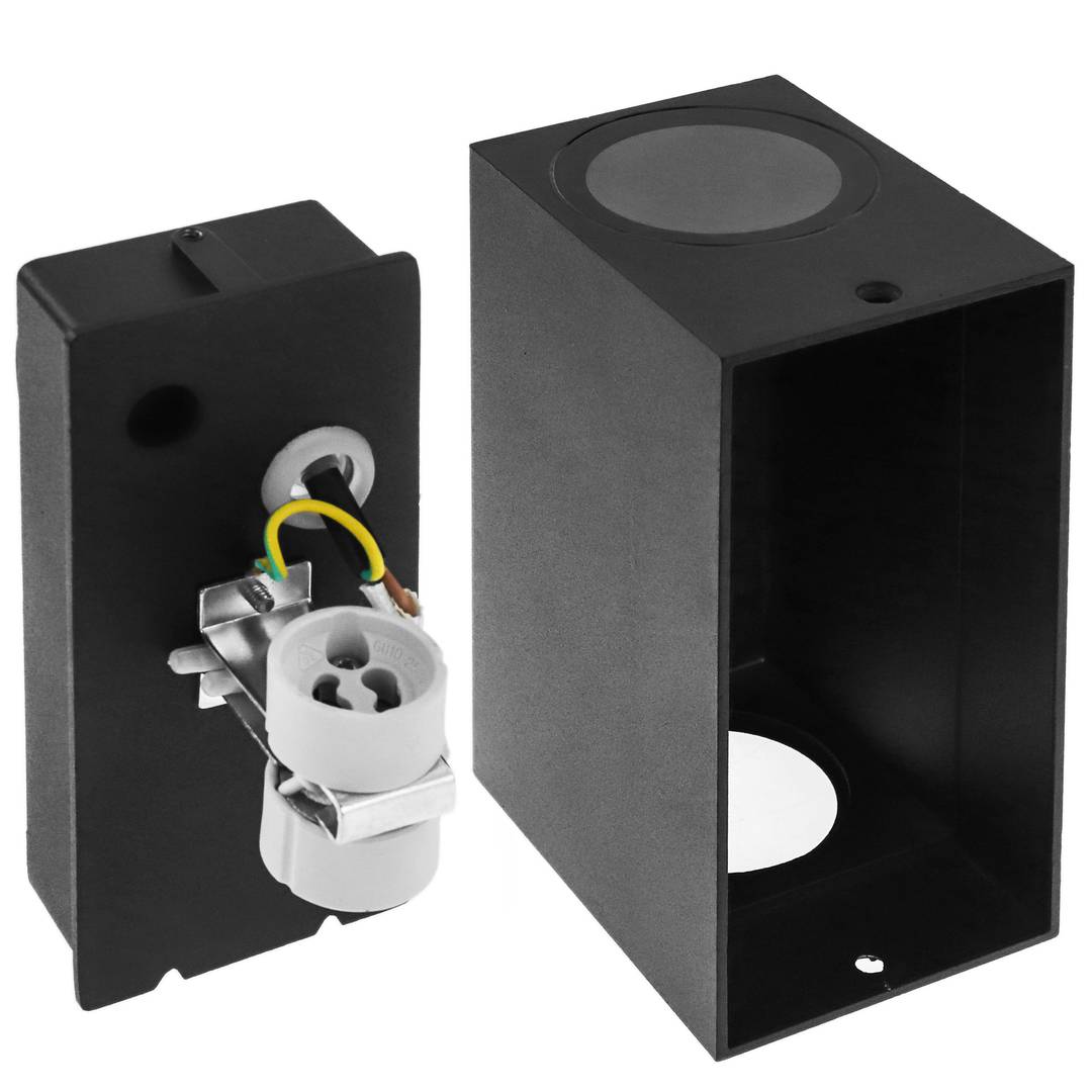 Aplique LED Cuadrado IP54 2x35W GU10 220V 3200K de pared