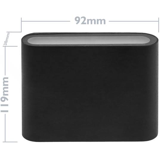 Wandlamp IP54 2x3W 220V 3200K LED