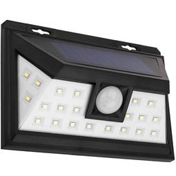 Aplique solar LED Lámpara recargable de pared con sensor de movimiento y oscuridad IP54 5W