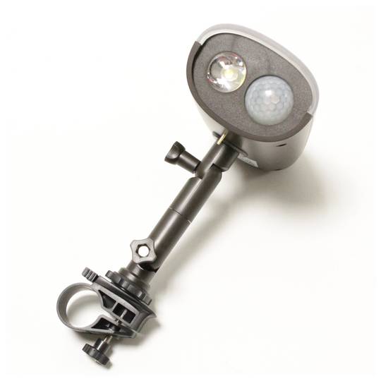 Solar LED spotlight with activation of movement and photovoltaic load ...