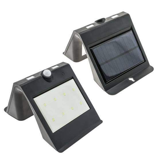 Lampe murale LED solaire Lampe murale rechargeable avec détecteur de mouvement et IP65 foncé IPW 1,5