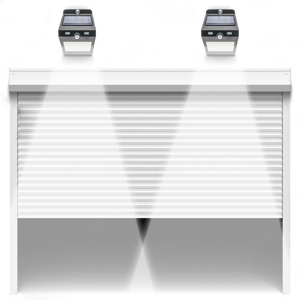 Lampe murale LED solaire Lampe murale rechargeable avec détecteur de mouvement et IP65 foncé IPW 1,5