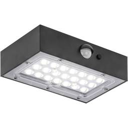 Aplique solar LED mini lámpara recargable de pared con sensor de movimiento y oscuridad IP65 de 400 lumens con 2 modos de funcionamiento