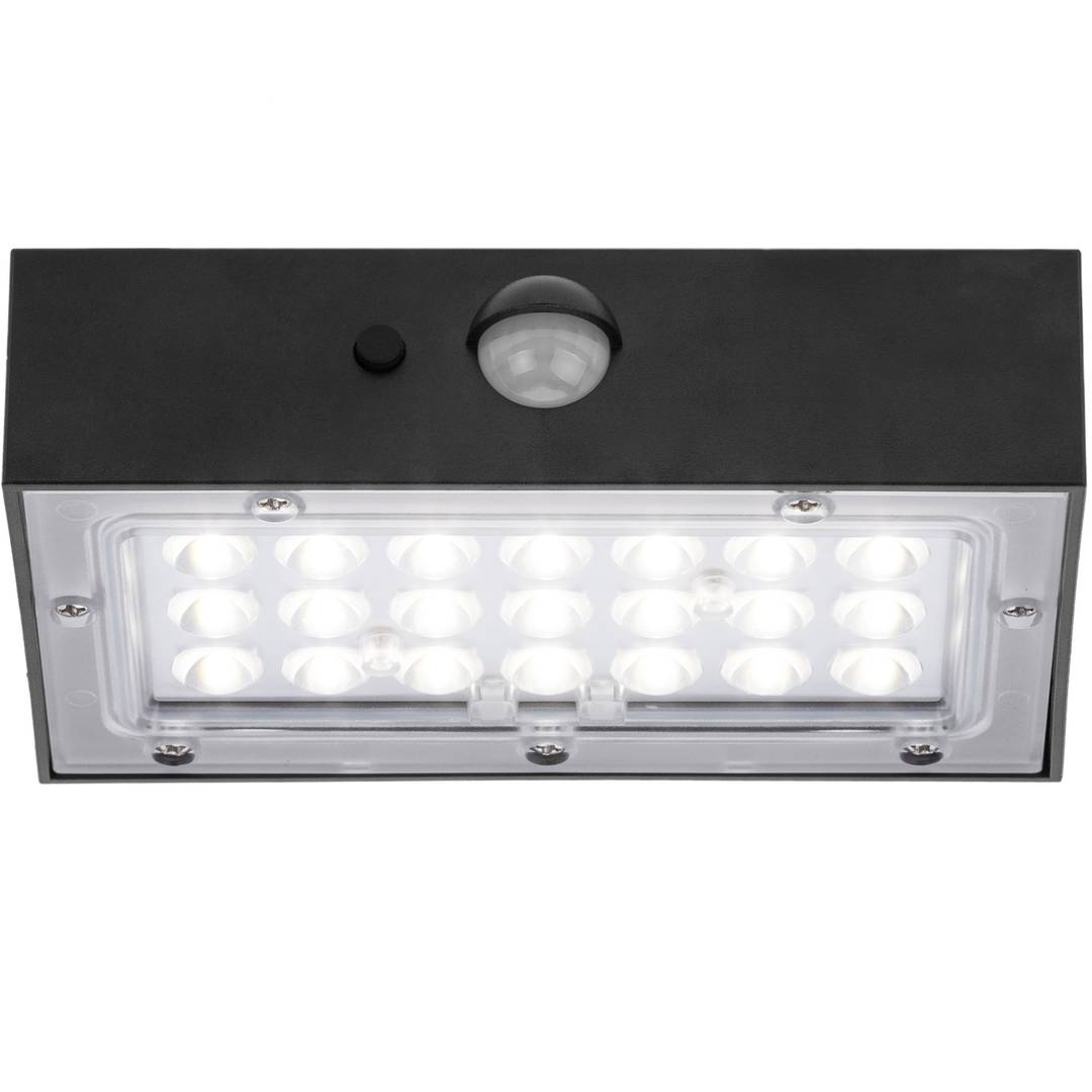 LED Solar Wandleuchte Mini wiederaufladbare Wandlampe mit Bewegungs- und Dunkelheitssensor IP65 400 Lumen mit 2 Betriebsmodi