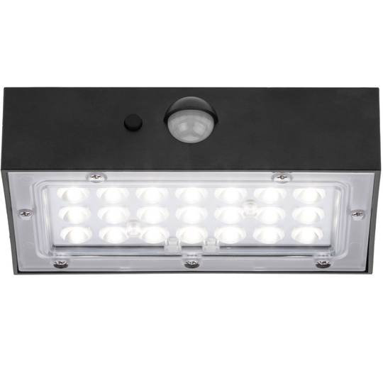 LED Solar Wandleuchte Mini wiederaufladbare Wandlampe mit Bewegungs- und Dunkelheitssensor IP65 400 Lumen mit 2 Betriebsmodi