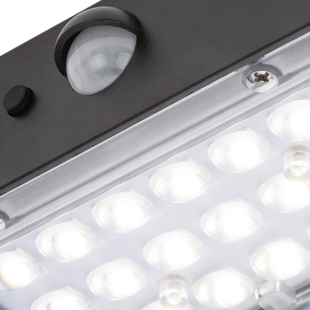 LED Solar Wandleuchte Mini wiederaufladbare Wandlampe mit Bewegungs- und Dunkelheitssensor IP65 400 Lumen mit 2 Betriebsmodi