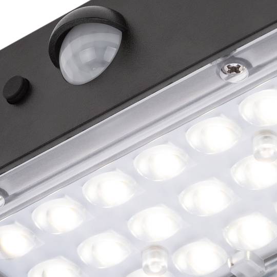 LED Solar Wandleuchte Mini wiederaufladbare Wandlampe mit Bewegungs- und Dunkelheitssensor IP65 400 Lumen mit 2 Betriebsmodi