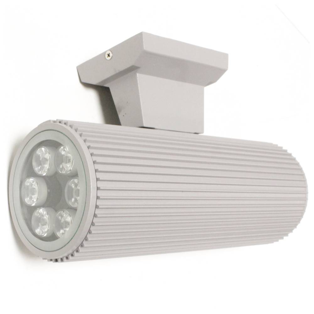 Projecteur LED double mur gris support 225x175x96mm IP65 12W lumière blanche chaude