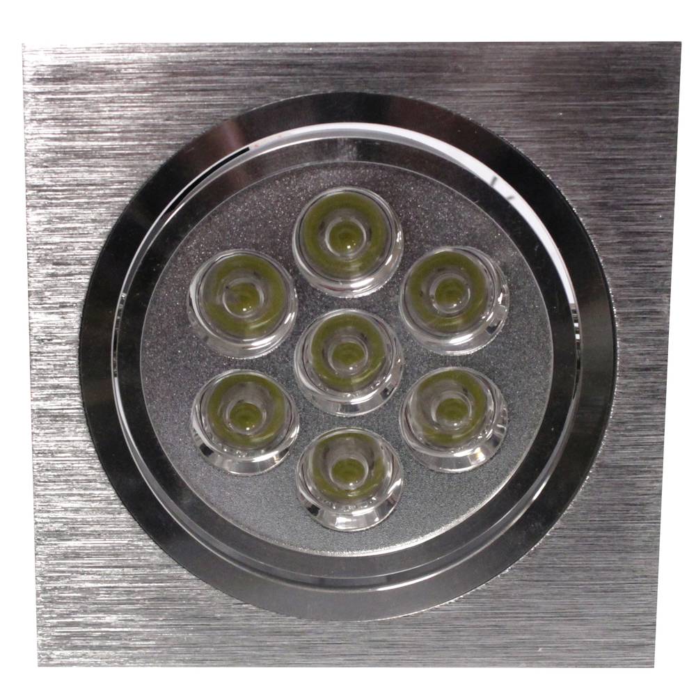 Inbouwdownlight LED 1x7W 120x120mm vierkant wit koude dag 6000K