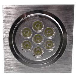Downlight empotrable LED 1x7W 120x120mm cuadrado blanco frío día 6000K
