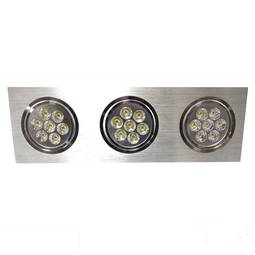 Downlight empotrable LED 3x7W 120x360mm rectangular blanco frío día 6000K