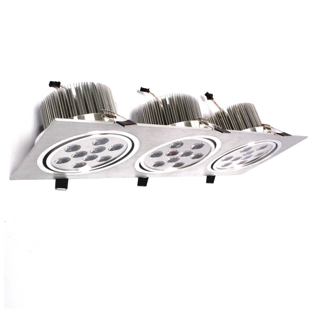 Downlight encastable LED 3x9W 139x400mm rectangular blanc fred dia 6000K