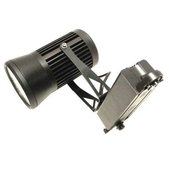 Focus negre de rail LED COB 30W 3000K 115x168mm llum càlida