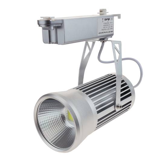 Posrebrzany reflektor punktowy LED COB 20W 6000K 115x168mm światło dzienne
