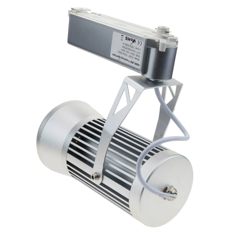 Posrebrzany reflektor punktowy LED COB 20W 6000K 115x168mm światło dzienne
