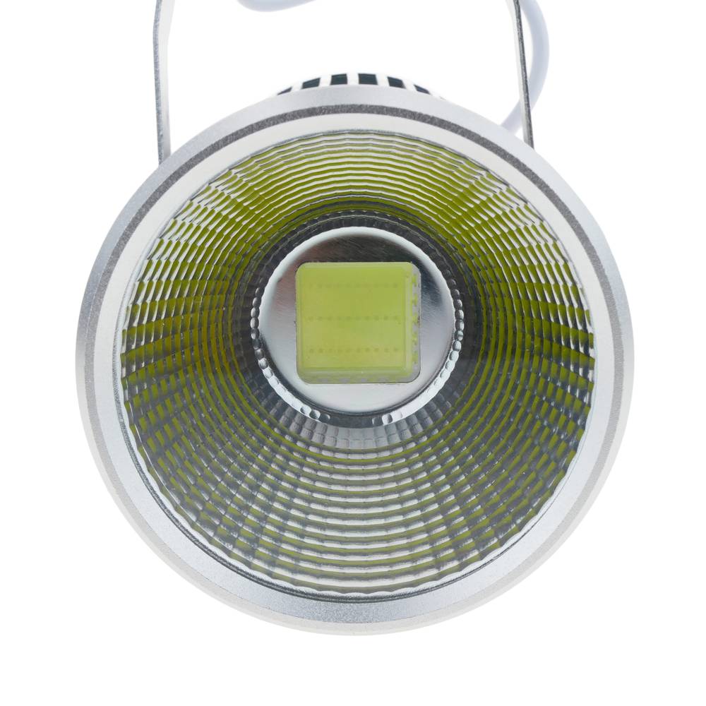 Posrebrzany reflektor punktowy LED COB 20W 6000K 115x168mm światło dzienne