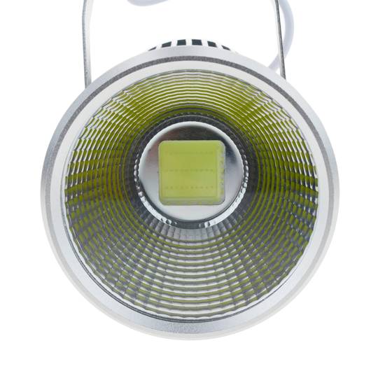 Posrebrzany reflektor punktowy LED COB 20W 6000K 115x168mm światło dzienne