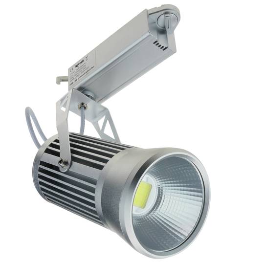 Posrebrzany reflektor punktowy LED COB 20W 6000K 115x168mm światło dzienne
