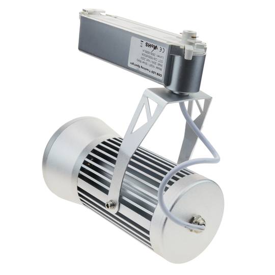 Zilveren LED-spot COB 30W 3000K 115x168mm warm licht