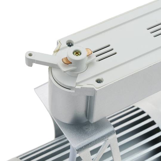 Zilveren LED-spot COB 30W 3000K 115x168mm warm licht