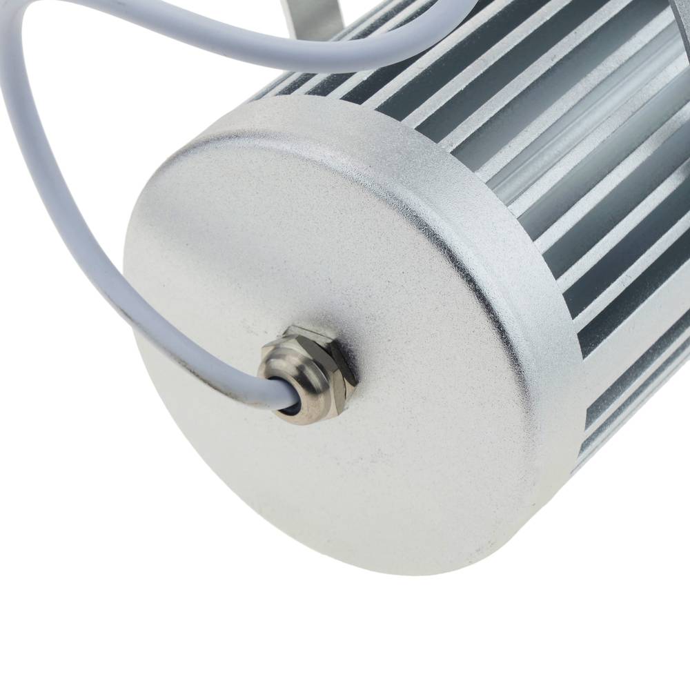 Zilveren LED-spot COB 30W 3000K 115x168mm warm licht