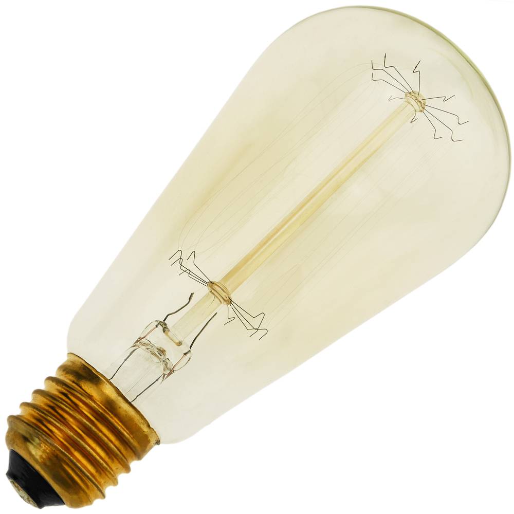 Gloeilamp Edison-gloeilamp E27 220VAC 40W 64x146mm ST64-punt