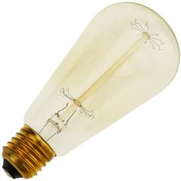 Edison Glühwendel Lampe E27 40W 220VAC ST64 Spitze 64x146mm