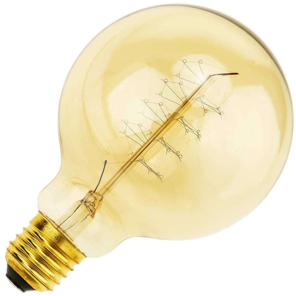 Bulbo Edison de filamentos incandescentes E27 220VAC 40W 95x142mm espiral G95