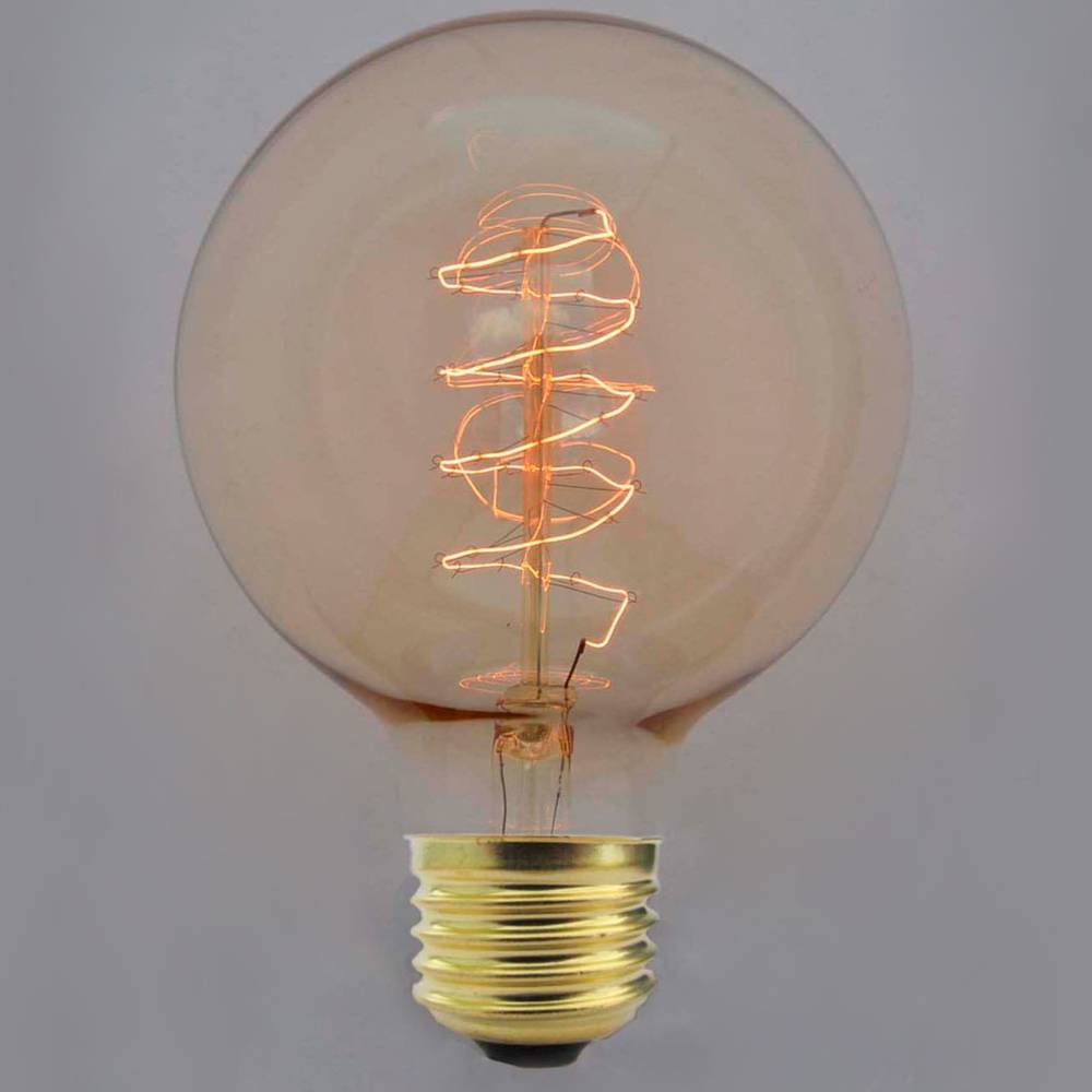 Bulbo Edison de filamentos incandescentes E27 220VAC 40W 95x142mm espiral G95